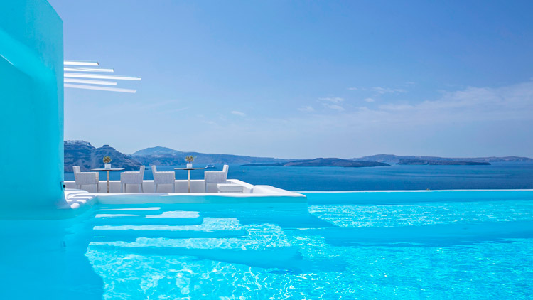 Infinity Pool Bar Restaurant at Canaves Oia Santorini