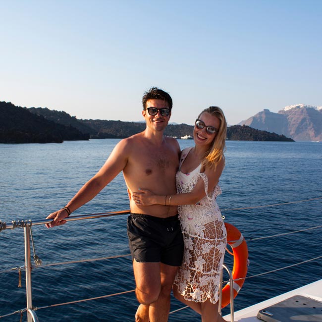 Josh & Patricia on Private Yacht in Mykonos - Travelive Reviews
