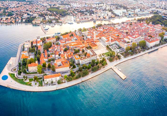 Panoramic view of Zadar Croatia, romantic honeymoon destination, Travelive