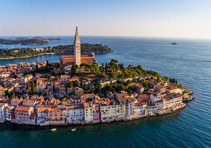 View of Rovinj from the Sea – Luxury Istrian Holidays by Travelive