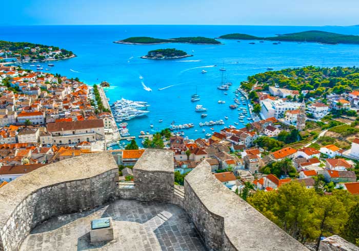 View of Hvar Harbor from the Fortress – Croatian Vacation Packages by Travelive