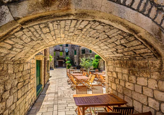 Traditional Konoba Courtyard on Island Hvar – Luxury Croatian Vacations, Travelive