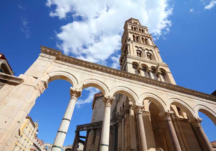 Split St Domnius Belltower and Peristyle – Luxury Vacation in Croatia, Travelive