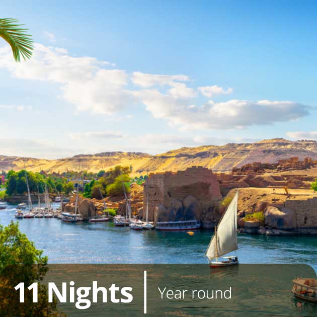 Felucas in Answan - Nile Luxury Honeymoon Packages, Travelive