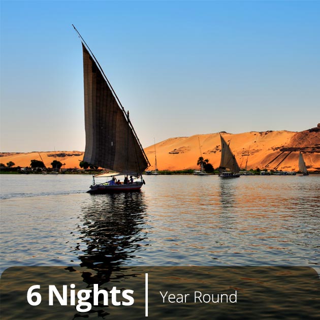 Felucas in Answan - Nile Luxury Honeymoon Packages, Travelive