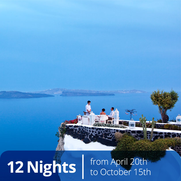 Couple Having a Romantic Dinner in Santorini - Best Honeymoon Destinations in Greece