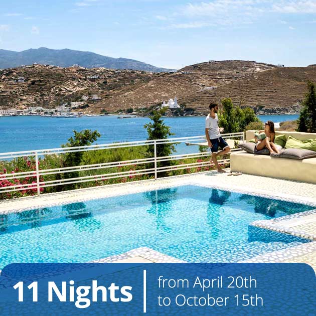 Couple at Agalia Suites Hotel - Cycladic Memories, Luxury Honeymoon Packages in Ios, Travelive