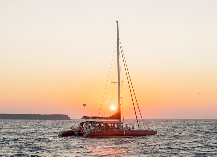 Catamaran Cruise – Explore Santorini Honeymoon package by Travelive, Hellenic Beauty