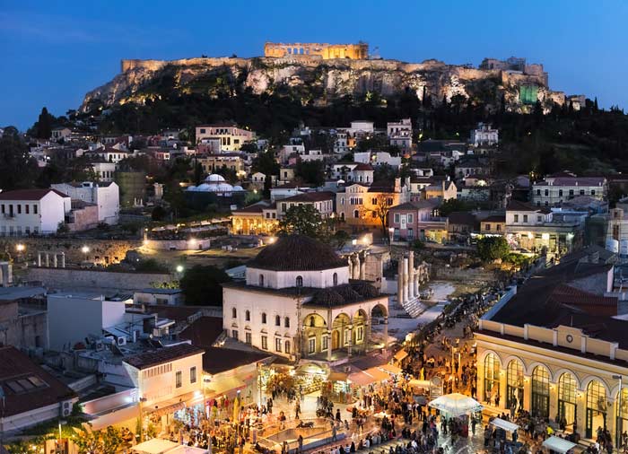Monasitraki square – Athens evening tours, mainland Greece holidays, Travelive luxury travel