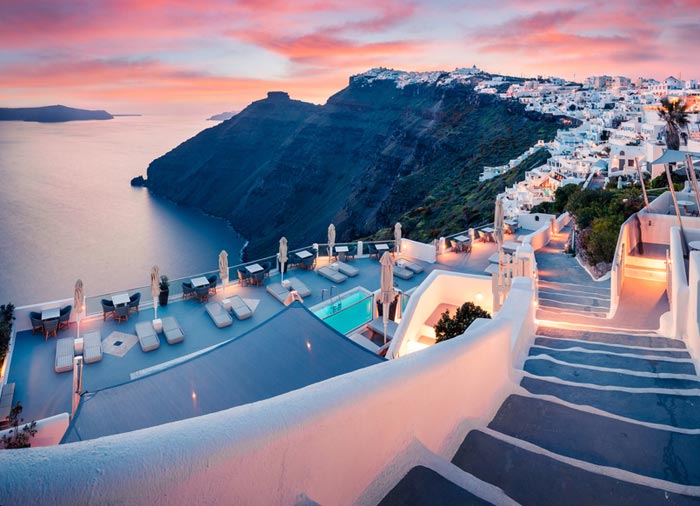 Evening View – Santorini island, Athens and Santorini luxury travel with Travelive