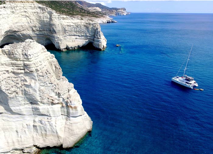 Catamaran - Milos Travel, Milos Island Cycladic Treasures with Travelive 