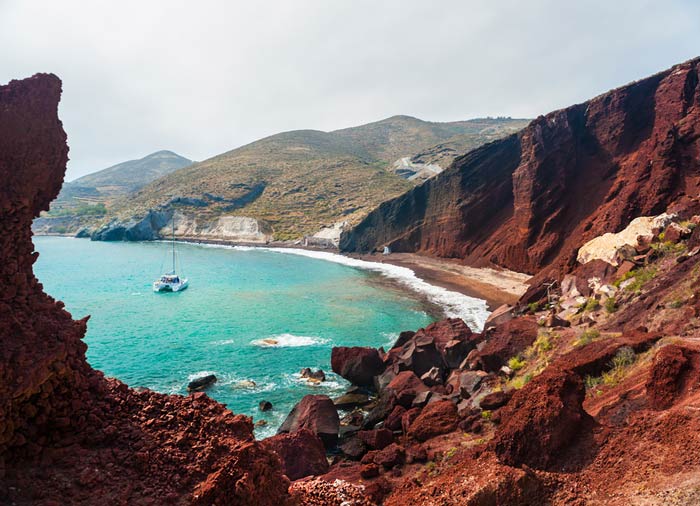 Red Beach in Santorini, Cyclades Tour, Cycladic Treasures package by Travelive