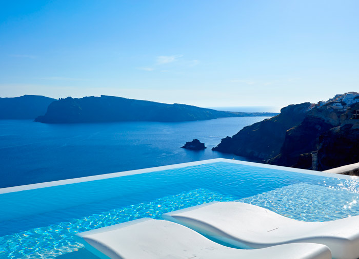 Pool – Santorini Island, Greek Dream Private Yacht, Sailing holidays Greece, Travelive