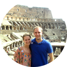 Amanda & Brian at Colosseum in Rome - Luxury Vacations with Travelive