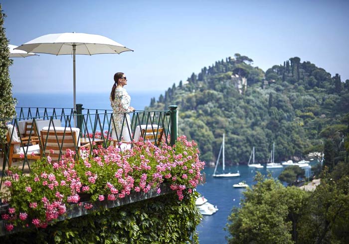 Woman at Belmond Hotel – Splendido, Italian Riviera honeymoon package with Travelive