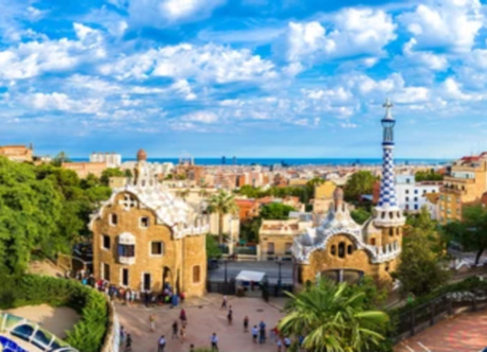 Spain and Portugal Honeymoon Memories Barcelona Park Guell Luxury Honeymoon PAckages Travelive