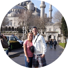 Couple at Hagia Sofia – Turkey Classics Package, Luxury Travel to Turkey